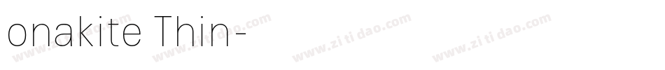 onakite Thin字体转换